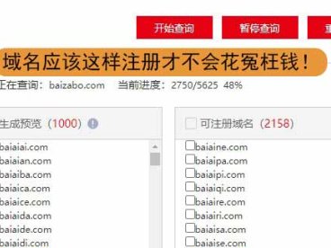 【一】域名的选择方法